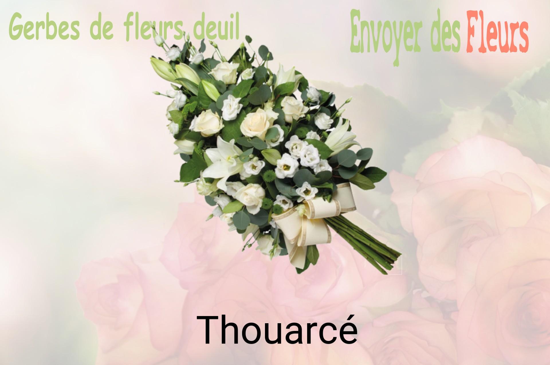 Gerbe de fleurs de deuil livrée à Thouarcé